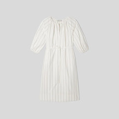The Raglan Sleeve Poplin Dress | Black / Canvas Tan