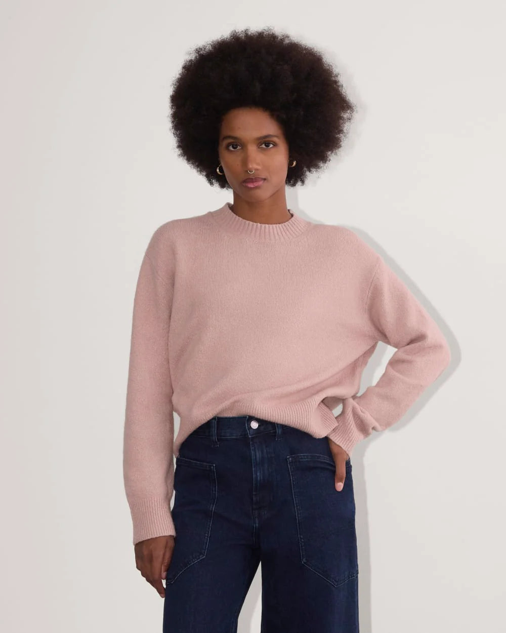 The Cocoon Crew in Plush Cotton | Dusty Rose