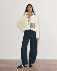The ReNew Fleece Oversized Half-Zip | Heathered Oat