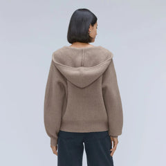 The Cozy-Stretch Hooded Cardigan | Taupe Grey