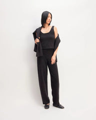The Cozy-Stretch Tank | Charcoal
