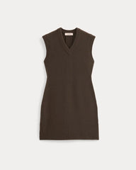 Sweater Mini Dress in Luxe Merino | Coffee Bean
