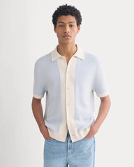 Button-Down Resort Polo | Light Heathered Oat/Open Air