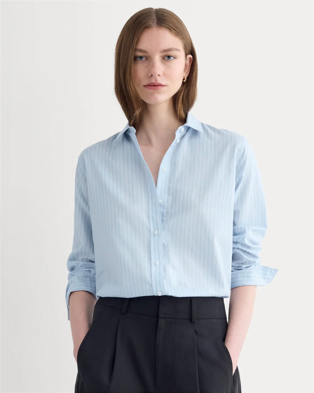 The Must-Have Shirt in Silky Cotton | Forever Blue / Optic White