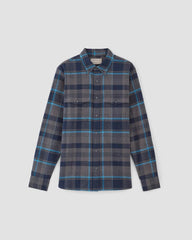 The Brushed Flannel Shirt | Heritage Blue / Black / Navy / Heather Charcoal