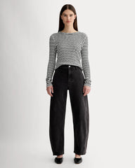 The Way-High® Twist Curve Jean | Washed Black