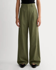 The Draper Pleated Pant in Buttersmooth | Kalamata | 30" Inseam