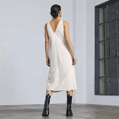 The City Stripe Midi Dress | Bone