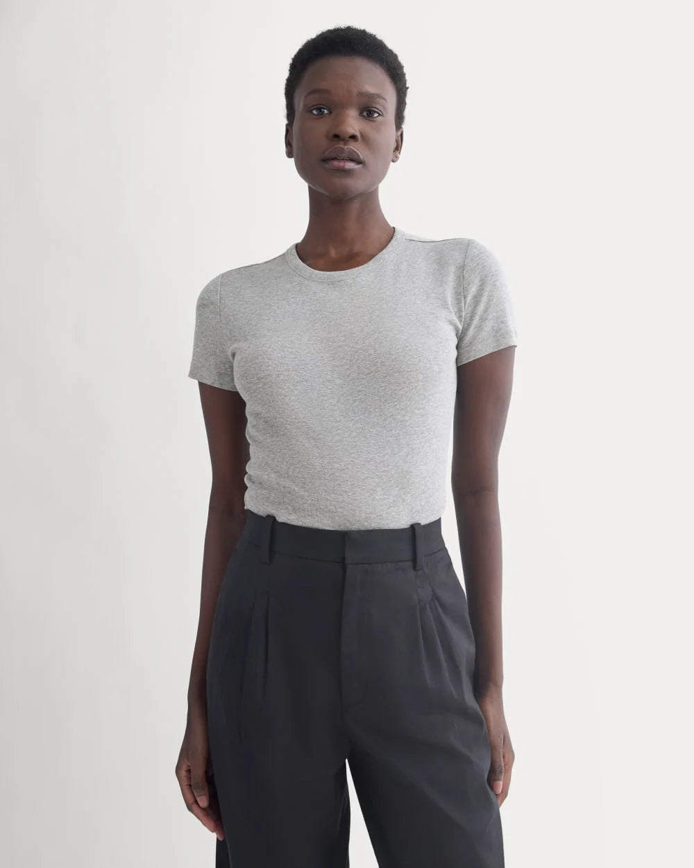 Tissue Short-Sleeve Crew | Heathered Grey