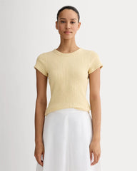 The Cozy Rib Tee | Banana Crepe
