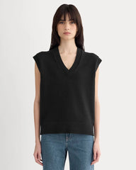 The Boxy Vest in Everyday Cotton | Black