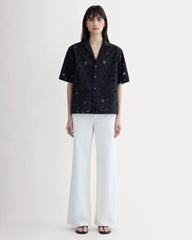 The Eyelet Camp Shirt | Black