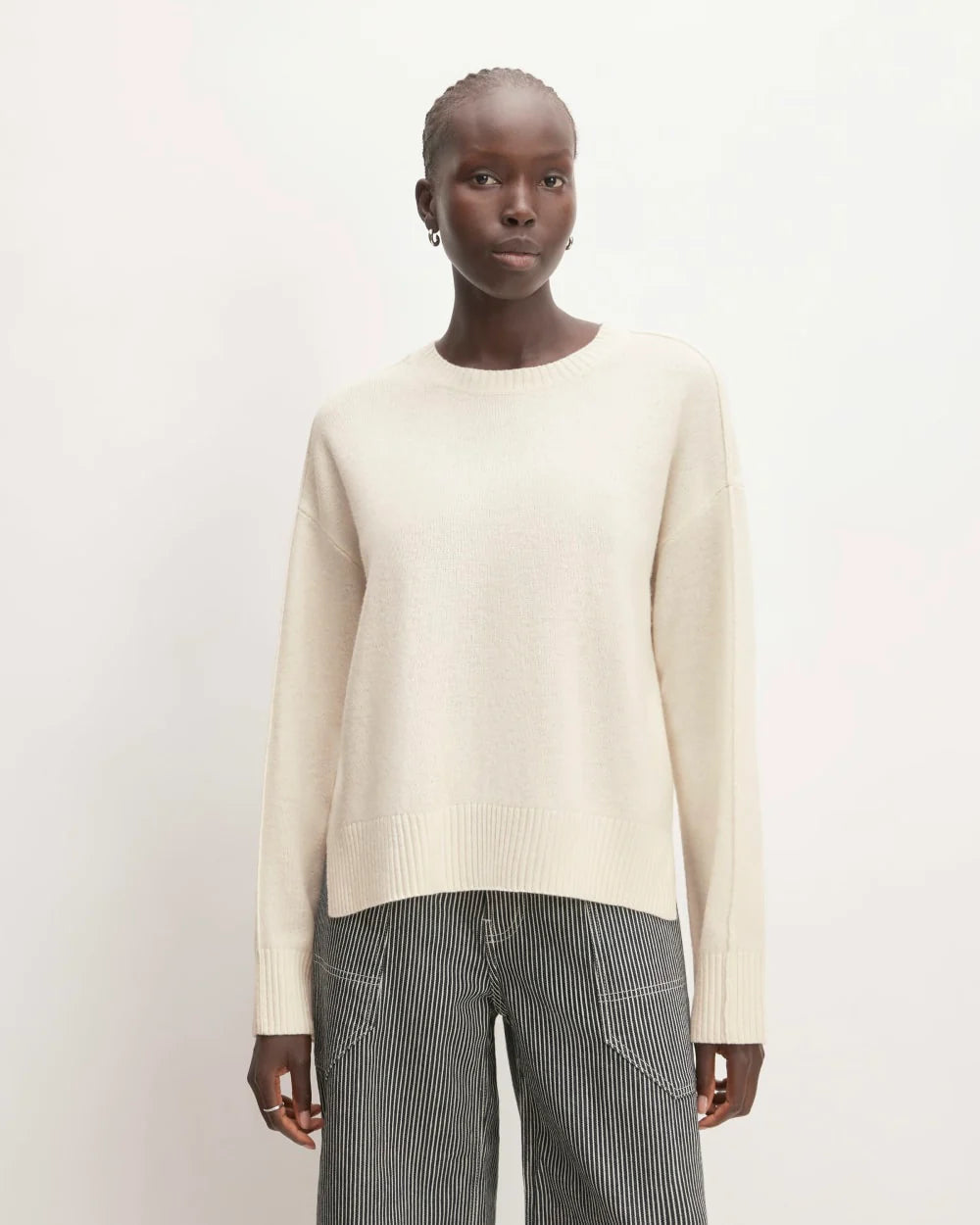 The Good Merino Wool Crewneck Sweater | Bone