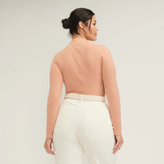 The Supima® Form Funnel Neck Tee | Blush Pink