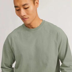 The Premium-Weight Long-Sleeve Crew | Uniform | Seagrass