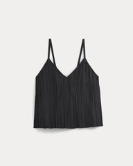 Crinkle Trapeze Tank | Black