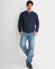 Vintage Rib Henley | Navy