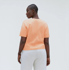 The Organic Cotton Slouchy V-Neck | Apricot