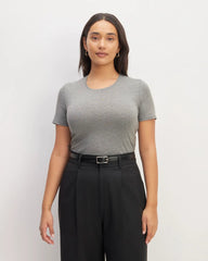 The Supima® Form Crew Neck Tee | Mid Heather Grey