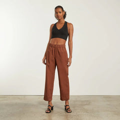 The Cross-Back Cropped Sweater Top | Black