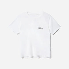 The 100% Austin Box-Cut Tee | White / Black