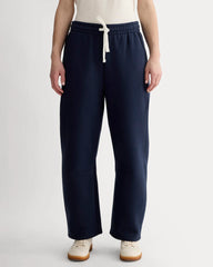 Luxe Fleece Barrel Sweatpant | Navy
