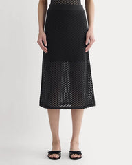 The Lace Knit Skirt | Black