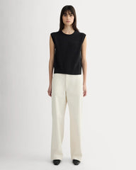 The Muscle Sweater in Cotton Linen | Black