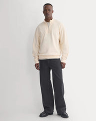 Lightweight Terry Zip Pullover | Parchment