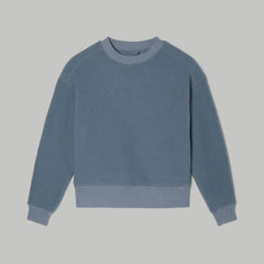 The ReNew Teddy Oversized Crew | Faded Blue