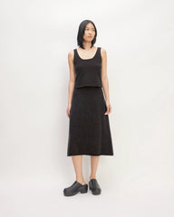 The Cozy-Stretch Skirt | Charcoal