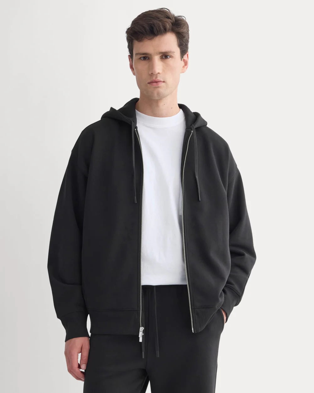 Luxe Fleece Full-Zip Hoodie | Black