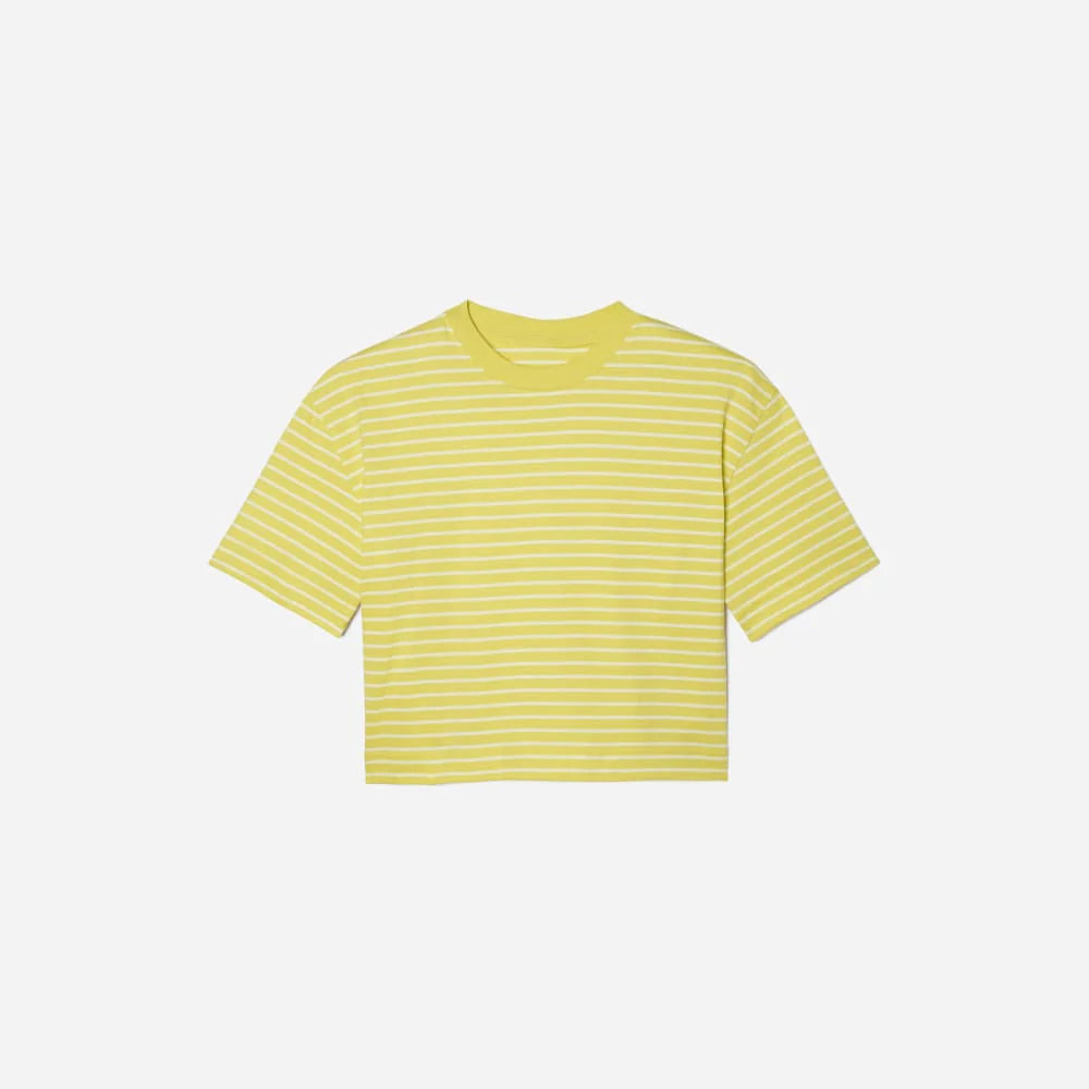 The Organic Cotton Cropped Tee | Acacia / Tan