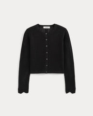 Lace-Knit Cardigan | Black