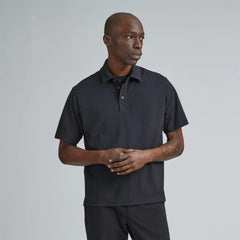 The Premium Weight Relaxed Polo | Black