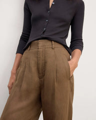 The Linen Way-High® Drape Pant  | Cocoa