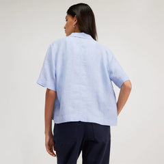 The Linen Workwear Shirt | Light Blue