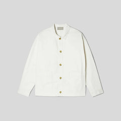 The Organic Cotton Herringbone Utility Jacket | Bone