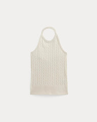 The Cable Halter in Cotton Cashmere | Birch
