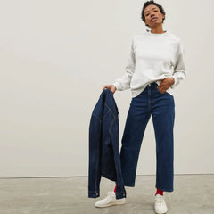 The Track Oversized Crew | Light Heather Grey