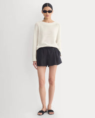 Flowy Short in Linen | Black