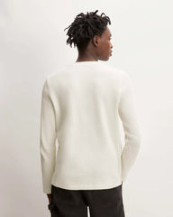 The Waffle Long-Sleeve Crew | Bone