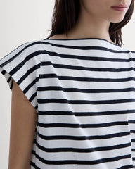 The Oversized Muscle Tee | Bone / Black