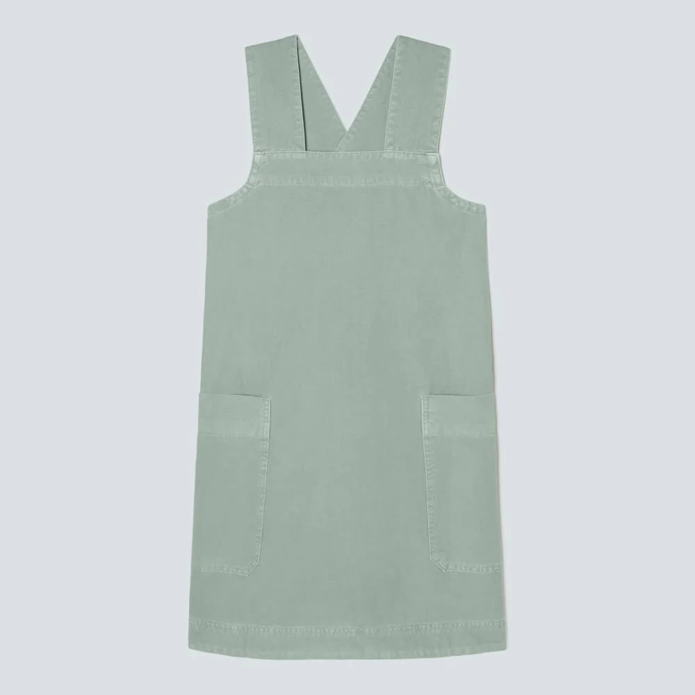 The Cross-Back Apron Mini Dress | Sea Glass