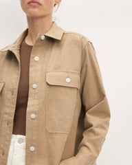 The Classic Cotton Flannel Shirt | Heathered Dark Khaki