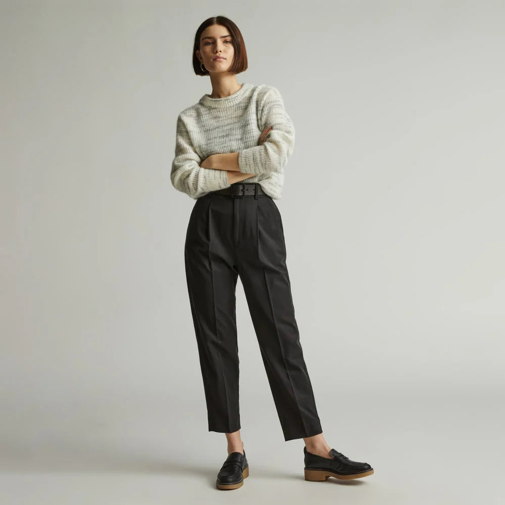 The Draper Tapered Pant in Buttersmooth | Black