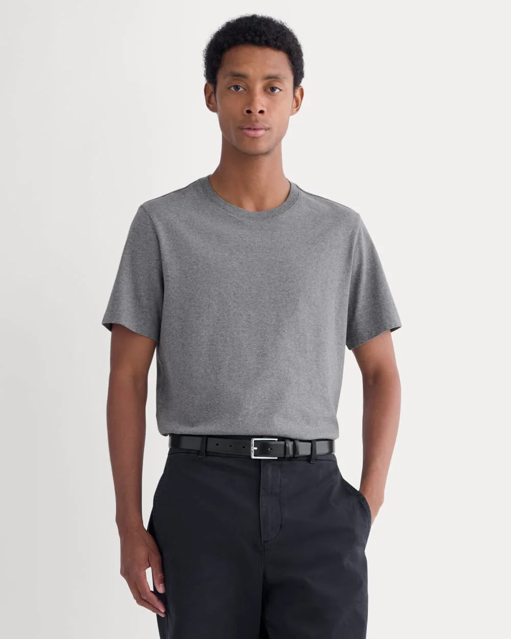 Midweight Tee | Heathered Mid-Grey