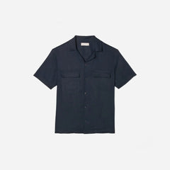 The Resort Shirt in Linen | Deep Navy