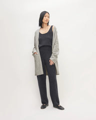 The Cozy-Stretch Long Cardigan | Heathered Grey