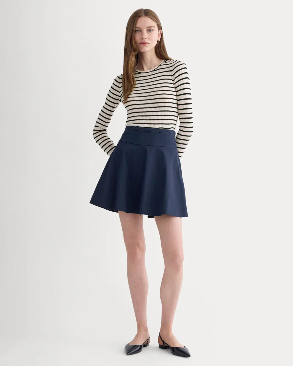 The Circle Mini Skirt | Navy
